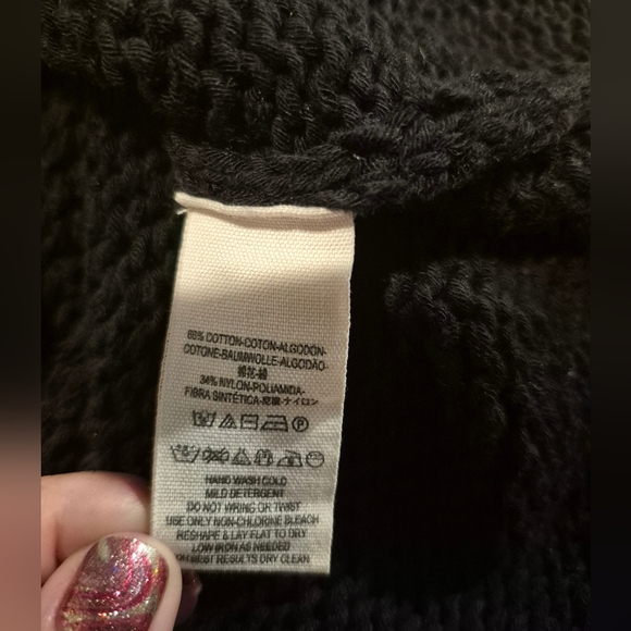Free People Endless Stories Black Open-Back Sweater S - Picture 11 of 12